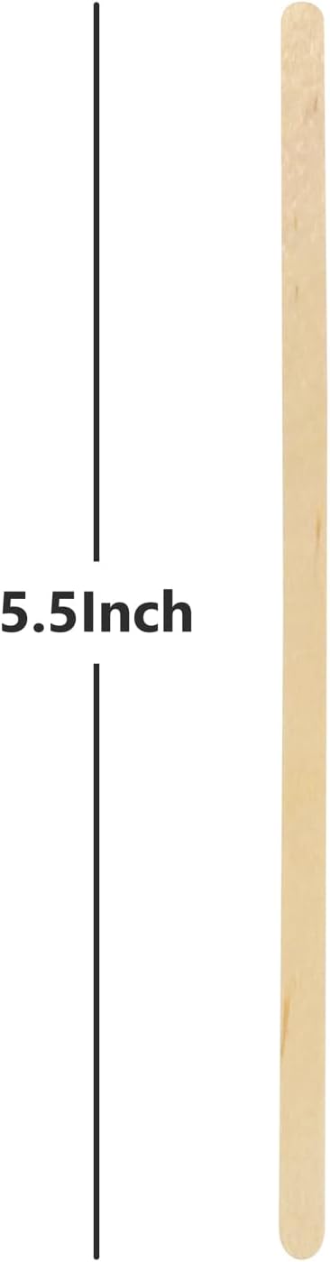 KTOJOY 5.5inch Wooden Coffee Stirrers, 1000 Count Disposable Stir Sticks for Coffee & Cocktails, Wooden Beverage Mixer with Smooth Ends, Swizzle Drink Sticks