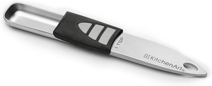 KitchenArt Pro Adjust-A-Teaspoon, Stainless Steel Measuring Spoon, Silver