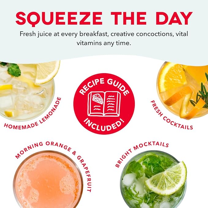 DASH Citrus Juicer, Dual Citrus Cones, 20 fl. oz. Capacity, 25 Watts