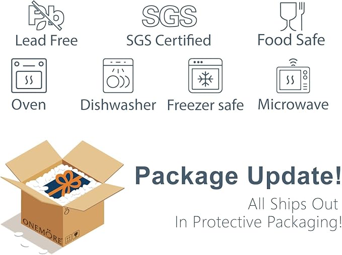 ONEMORE Ramekins with Lids, 12 oz Ceramic Small Casserole Dish with Handles & Brown Rim for Baking Soup, Speckled Oven Safe Mini Dutch Oven Rustic Cocotte Set of 4 for Individual Serving, Creamy White