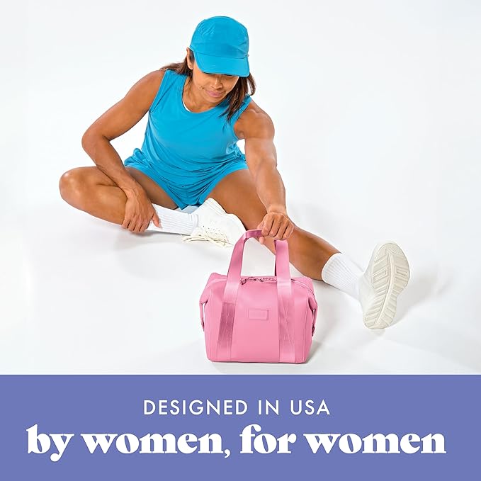 Fit & Fresh Remi Neoprene Lunch Bag For Women - Meal Prep Kit with Containers & XL Ice Pack, Self Insulating Neoprene-like Material, Machine Washable Lunch Bag, Tear-Resistant, Stain-Resistant, Pink