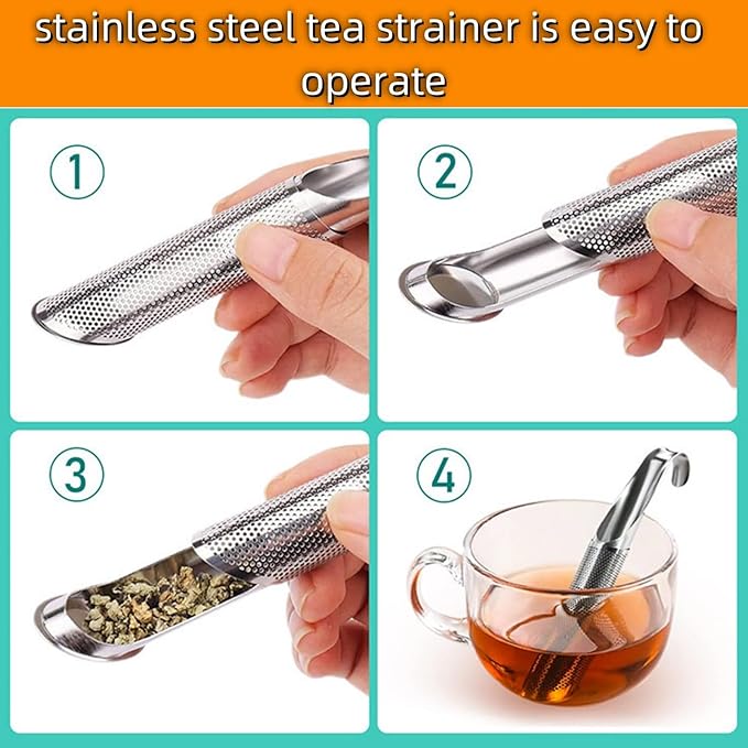 2 Sets Upgraded Version Tea Strainer, Tea Diffusers For Loose Tea,It Is Also Equipped With A Base And A Brush For Easy Placement,Tea Infuser For Loose Leaf Tea Applicable To Office, Home, Travel