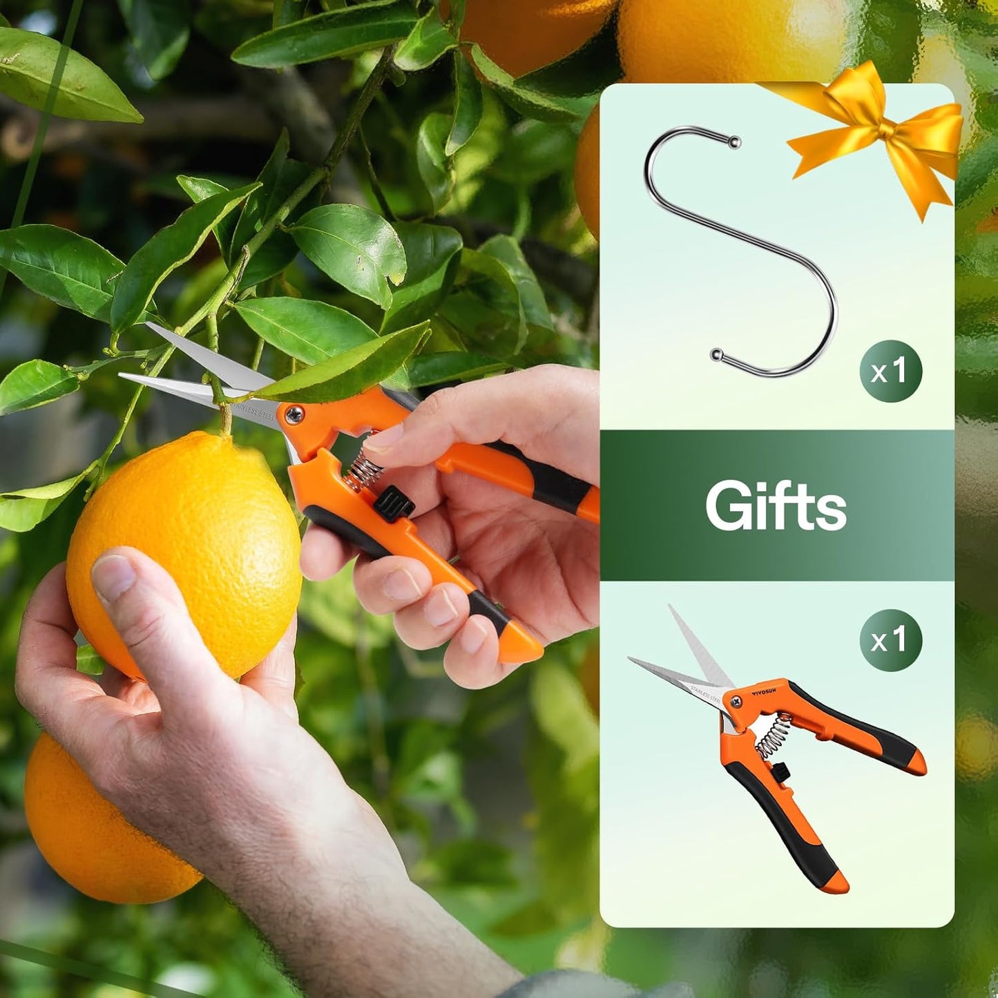 VIVOSUN 2-Layer Mesh Drying Rack Hanging Design with Green Zippers for Dehydrating, Indoor and Outdoor Pruning Shears Included