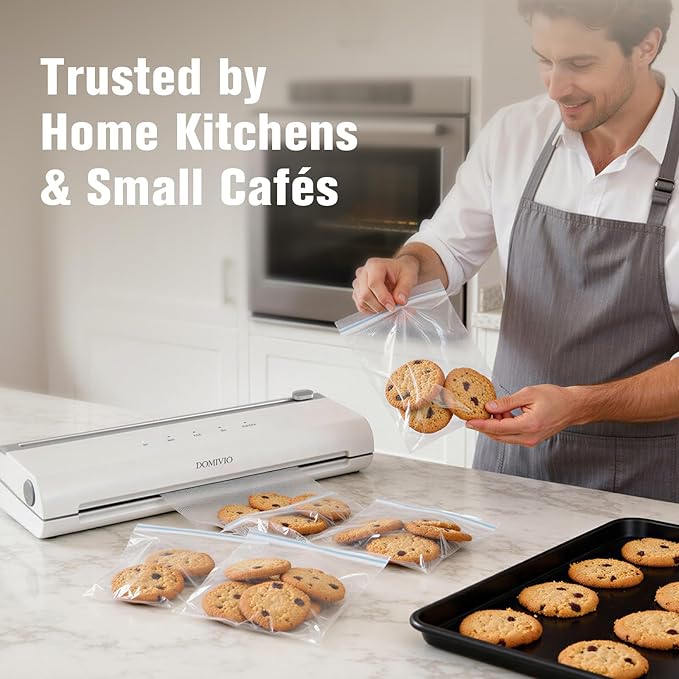 75Kpa Vacuum Sealer Machine for Food, 5-in-1 Food Saver with Built-In Cutter & 20 BPA-Free Bags – Dry & Moist Modes, Compact Easy-to-Use Vacuum Sealer for Meal Prep (VS2093)