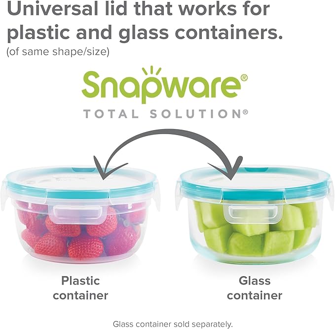 Snapware Plastic Total Solution 5-Pack (Mixed Sizes) Food Storage Containers Set, Leakproof & Airtight Plastic Locking Lids Rectangular Tupperware, BPA-Free Lids, Microwave Dishwasher Freezer Safe