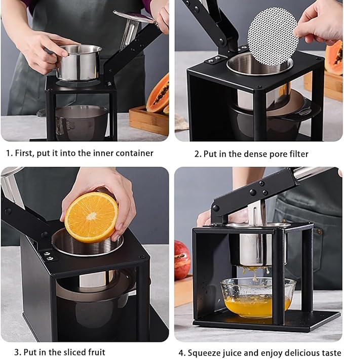 Manual Citrus Juicer - Multifunctional Hand Press Juicer for Home Use, Fresh Lemon and Orange Squeezer, Professional Handheld Fruit Juice Extractor,A