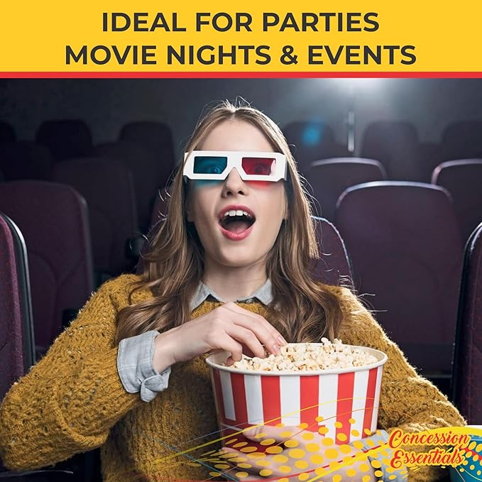 Concession Essentials 8oz Popcorn Portion Packs – Pre-Measured Kernels, Oil & Salt – Case of 12 Packs for Perfect Popcorn Every Time