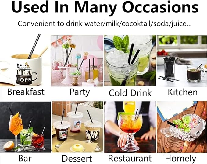 500 Pcs Coffee Stirrer and Holder Set Coffee Stir Sticks Coffee Stirrers 5β Plastic Cocktail Stirrers For Drinks for Mixing Coffee Milk Cocktail Drinks Coffee Home Kitchen Party Supplies (black)