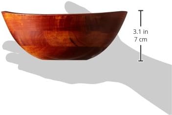 Lipper International Cherry Finished Wavy Rim Serving Bowls for Fruits or Salads, Matte, Small, 7.5" x 7.25" x 3", Set of 4 Bowls