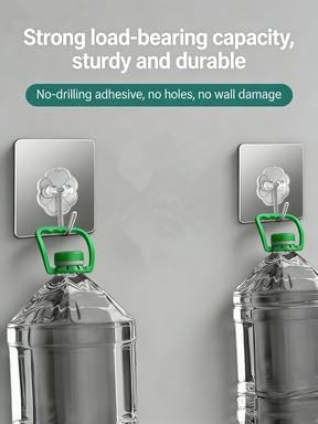 Adhesive Hooks - Heavy Duty Sticky Wall Hooks for Hanging, Removable Waterproof Hooks for Bathroom Kitchen, Damage-Free Transparent Hooks 24pcs