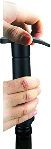 VIN BOUQUET FIC 077 Black vacuum pump made in plastic, included 2 spare stoppers