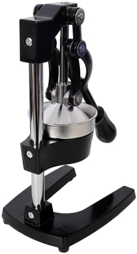 Cast Iron Citrus Juicer, Extra-Large Commercial Grade Manual Hand Press, Heavy Duty Countertop Squeezer for Fresh Orange Juice,Black