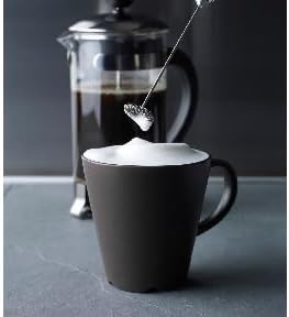 Aerolatte Steam-Free Milk Frother, Polished-Chrome Finish,18/8 Stainless Steel Whisk, BPA-Free Plastic Housing, Batteries Include