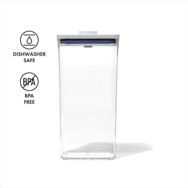 OXO Good Grips POP Container - Rectangle Tall 3.7 Qt,transparent,(Pack of 8)