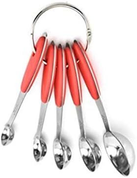 Measuring Cups and Spoons Set with Silicone Handle, Set of 10 Including Stainless Steel 5 Measuring Cups & 5 Measuring Spoons. Widely Used Cooking Baking Measurement as Kitchen Gadget.