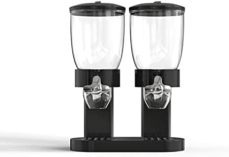 Dual Food Dispenser - Dry Food Dispenser Perfect As A Candy, Nuts, Rice, Granola, Cereal & more Dispenser. Dispenses 1 Ounce Per Twist! Stores Food, and Keeps Your Food fresh!
