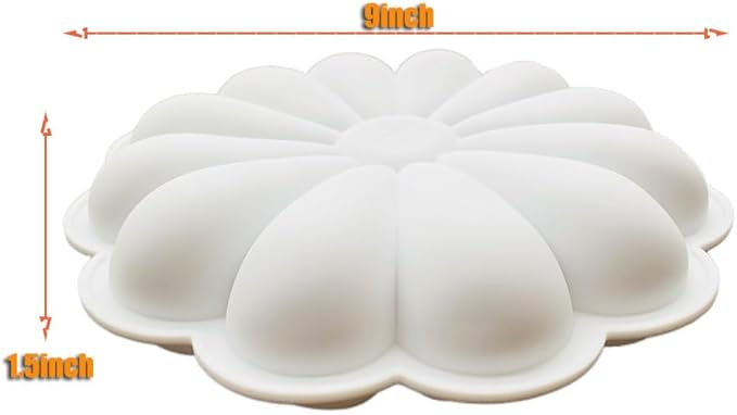 Sunflower Shape Silicone Mold for Baking Mousse Cake Ice Cream Dessert Pudding Brownie Pastry Fondant Jelly Cake Decoration Mold