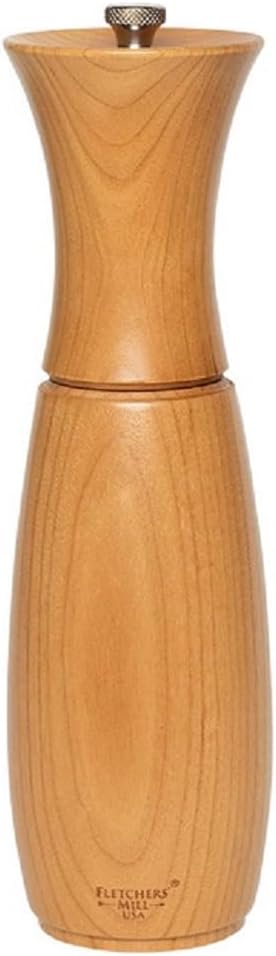 Fletchers' Mill Border Grill Pepper Mill, Cherry - 8 Inch, Adjustable Coarseness Fine to Coarse, MADE IN U.S.A.