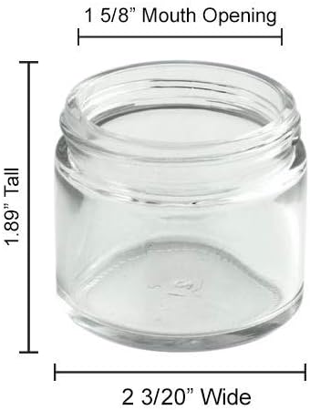 Pinnacle Mercantile 2 oz Glass Jars Containers Spice Straight Sided with White Metal Lids 24 ct case