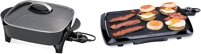 Presto 12" Electric Skillet & 10 1/2" x 16" Electric Griddle Bundle