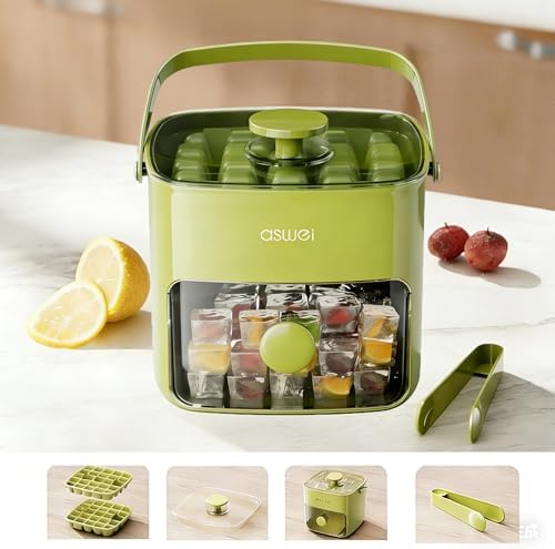 Mini Ice Cube Tray with Lid and Bin + Mini Ice Cube Trays with Lids