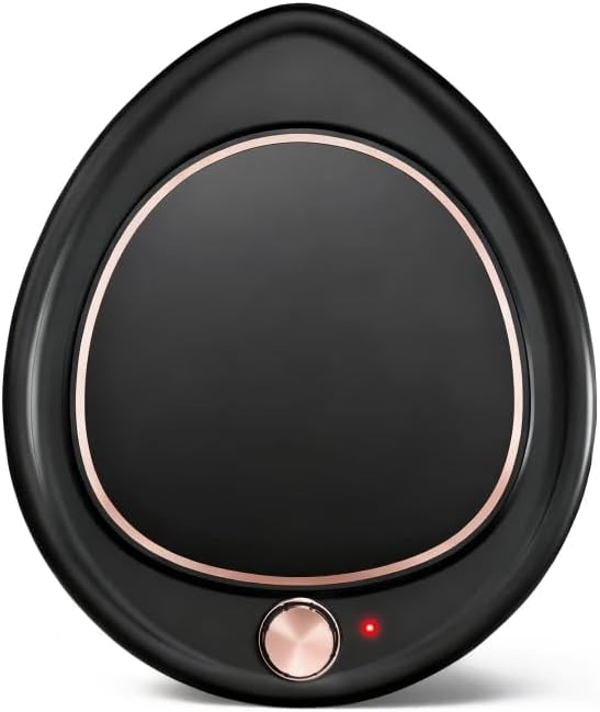 Coffee Mug Warmer - Large Candle Warmer Plate, 2-Temp Setting (131℉ & 113℉) & Fast Heating, Elegant Desk Warmer for Coffee/Tea/Milk/Candle, Ideal Office Home Gift (Black)