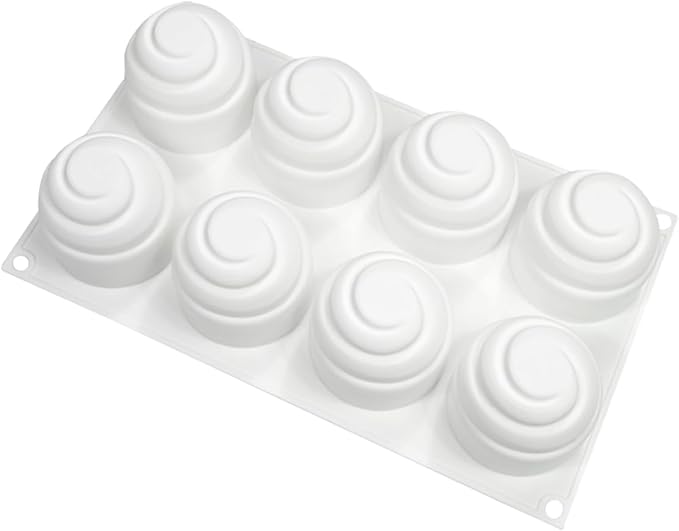 mostsom Sea Octopus Tentacles Silicone Mold Round Star Shaped Baking Mold Cake Border Fondant Molds Cake Decorating Tools (I 11.88x6.92x2.48 Inch)