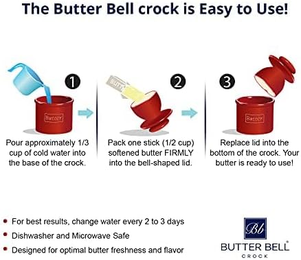 Butter Bell - White Petit Butter Bell Crock - Set Of Two - 2.5"x3" - Holds 2.5 tbsp of butter