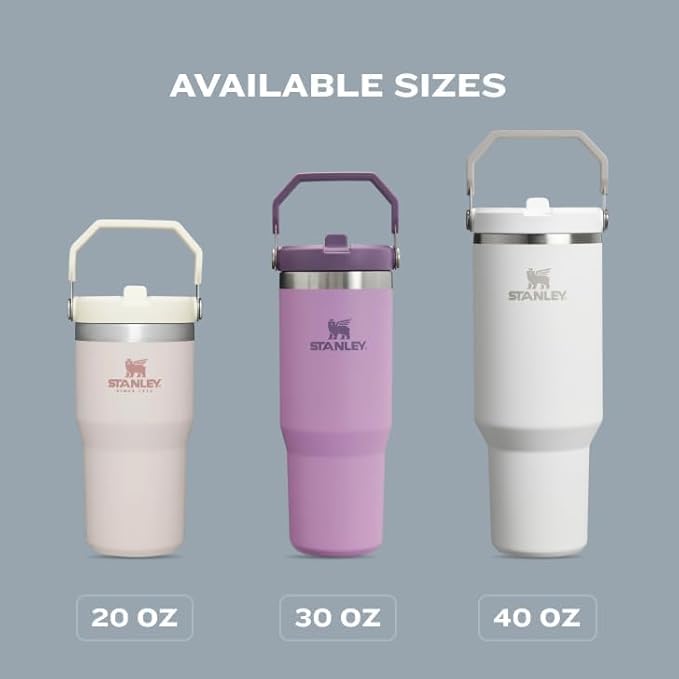 STANLEY IceFlow 2.0 Flip Straw Tumbler with Handle 30 oz | Twist On Lid and Flip Up Straw | Leak Resistant Water Bottle | Insulated Stainless Steel | BPA-Free | Exclusive Thyme