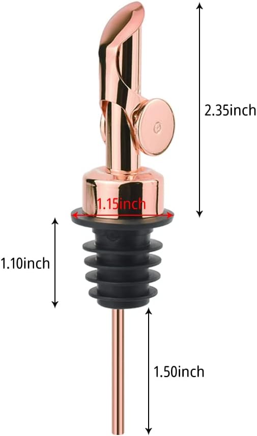 MEETSWEET Olive oil dispenser nozzle, pouring nozzle, 304 stainless steel automatic opening and closing nozzle, suitable for olive oil, vinegar, wine, and other liquid bottles (304 gold) 2PCS…