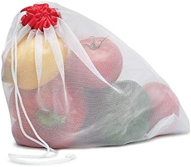 Joie Reusable Produce Bags 5pc Set, Sustainable, Nylon, Mesh, Machine Washable, Eco-Friendly, 5.5 x 6 inches