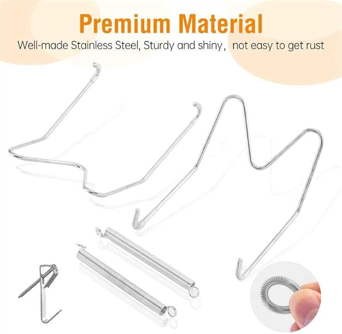 Bilillo 12 Pieces Invisible Wall Plate Hangers 8/10/12 Inches Wall Plate Hangers Stainless Steel Decorative with 12 Pieces Hook with Nails Suitable for 6-14 inch Decorative Antique and Arts(Silver)
