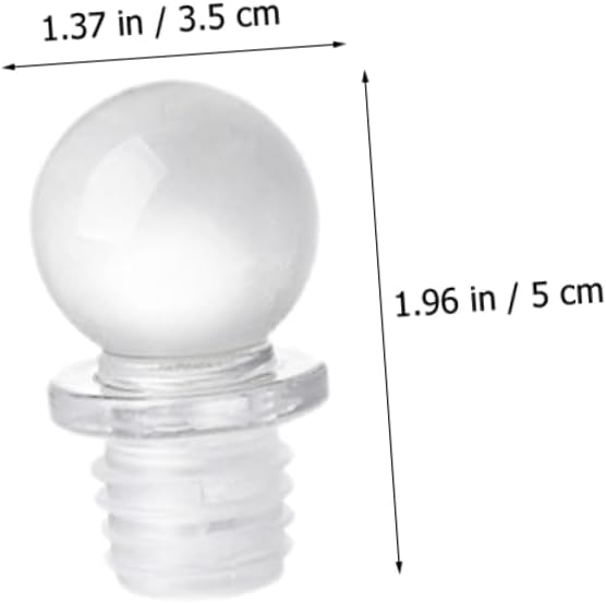 Mobestech 24pcs Glass Ball Wine Stopper Decorative Ball Stoppers for Bottle Sturdy Silicone Glass Multi-purpose for Wine Perfume Oil