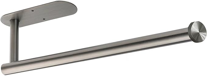 Paper Towel Rolls - for Kitchen, Self-Adhesive Under Cabinet,Both Available in Adhesive and Screws,Stainless Steel Paper Towel Holder Bulk(Grey)