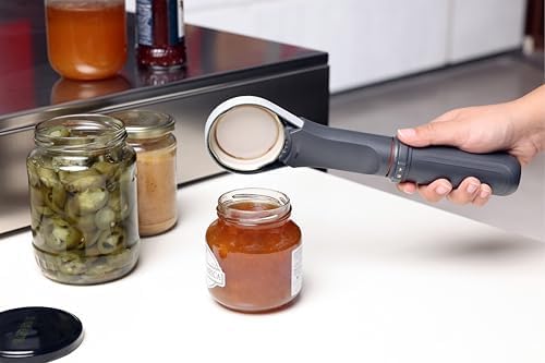 Zyliss Strongboy Jar Opener - Rubberized & Adjustable Jar Opener for Jars Up to 4" - Jar Opener for Seniors & Weak Hands - Kitchen Gadget & Tools - Lid Opener Tool for Jars - White