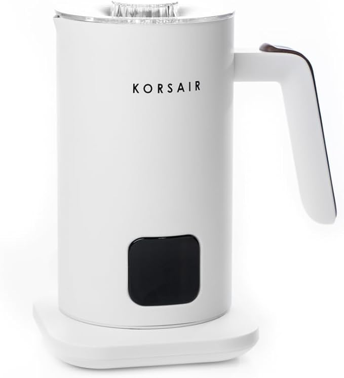 KORSAIR Electric Milk Frother 4-in-1 for Hot & Cold Foam | Automatic Milk Steamer & Warmer Machine for Latte, Cappuccino, Coffee | Quiet, Large Capacity, Easy Clean