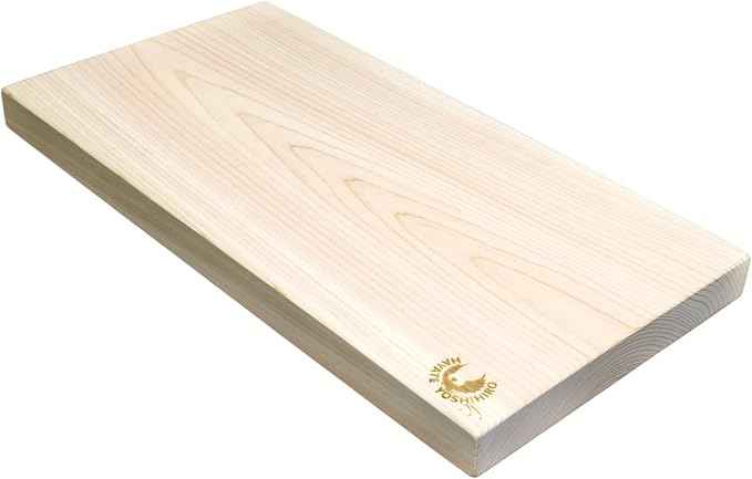 Yoshihiro Japanese Hinoki Cypress Natural One-Piece Wooden Professional Grade Cutting Board - Made in Japan (Large)