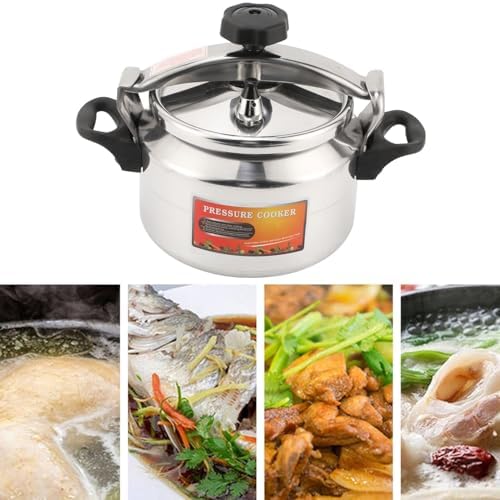 Zerodis Pressure Cooker, Explosion Proof Stovetop Pressure Cooker with Double Bottom Canning Pot for Gas Stove Cooker (5L)