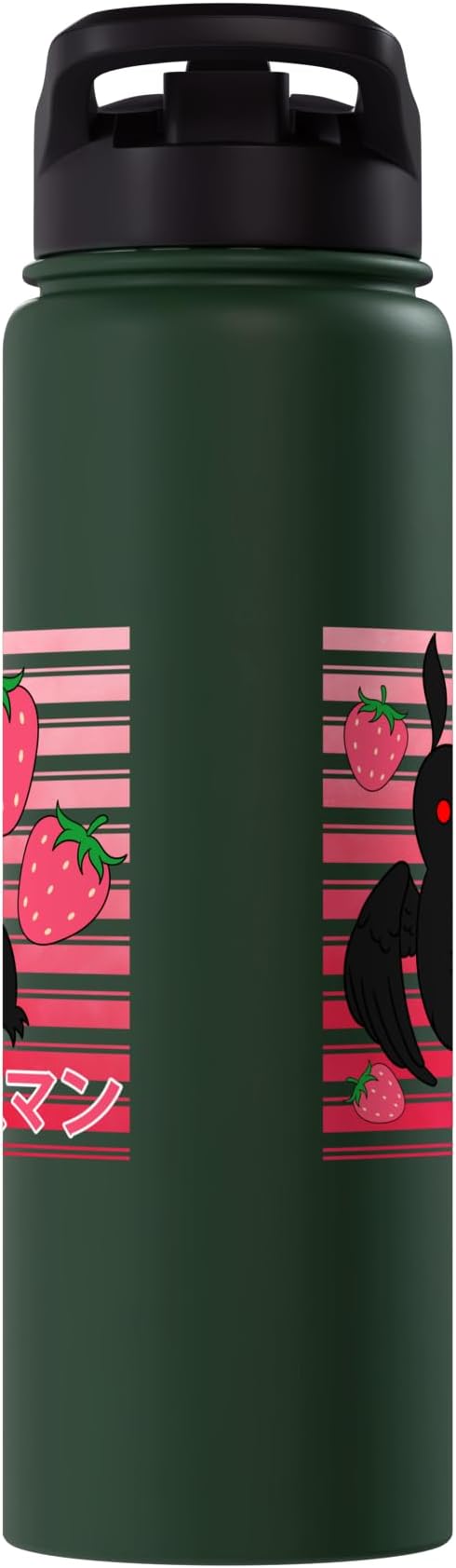Mothman Kawaii Strawberry Milk Shake Carton Stainless Steel Insulated Water Bottle
