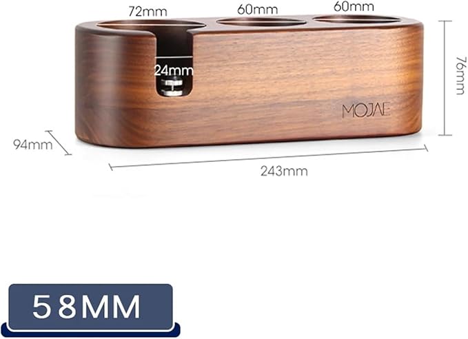 Walnut Wood Coffee Filter Holder, Espresso Tamper Mat Stand, Coffee Maker Support Base Rack, Barista Accessories(Left)