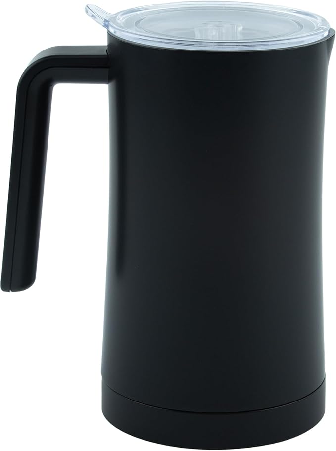 Milk Frother, 4 in 1 Electric Milk Steamer,11.84oz/350ml Automatic Warm and Cold Foam frother for Coffee, Latte, Macchiato, Cappuccino, Hot Chocolate,From the Makers of Mophom 400W,Black