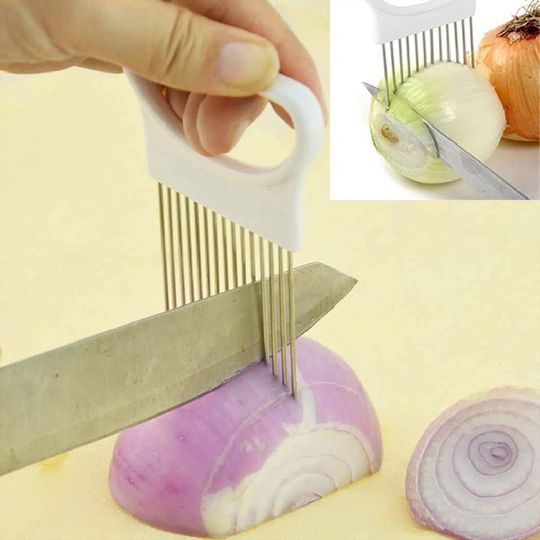 Tomato Slicer Holder Kit Tool Cutting Guide Onion Potato Pepper Prep