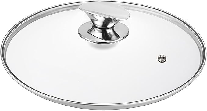 Tempered Glass Lid for Replacement, Clear Cover for Pans and Pots, 8, 9.5, 10.5, 11, 12, 12.5 Inch Lids for Cookware Cooking, Frying Pans, Skillets, Dutch Oven, Sauce Pan (11 In)