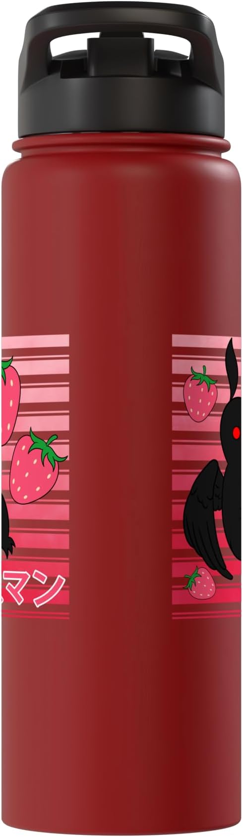 Mothman Kawaii Strawberry Milk Shake Carton Stainless Steel Insulated Water Bottle