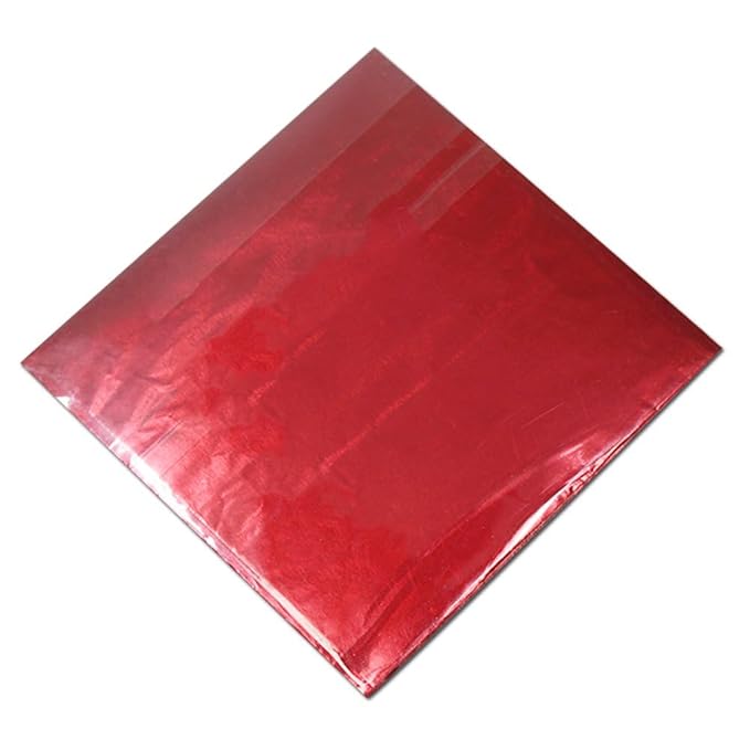 PABCK 500 Pcs 5 Colors Chocolate Candy Wrappers Aluminium Foil Wrapping Papers Square Sweets Lolly Paper Food Tin Foil Wrapper for Candy Packaging Decoration (7.87x7.87 inches)
