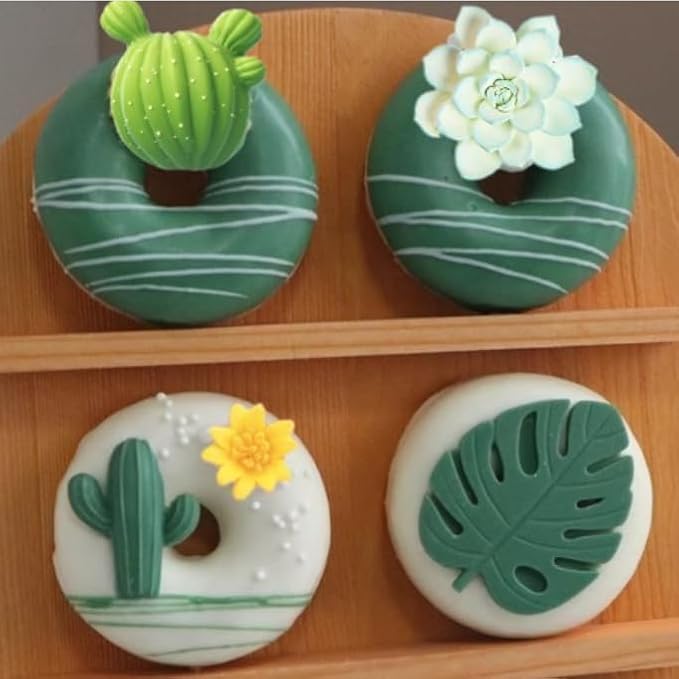 Cactus Silicone Molds Cacti Hawaiian Fondant Mold for Making Sugar Chocolate Candy Gum Paste Cupcake Cake Decoration Supplies
