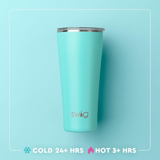 Swig Life 32oz Insulated Tumbler, Travel Coffee Tumbler with Lid, Cup Holder Friendly Travel Coffee Mug, Stainless Steel (Classic Nutcracker)