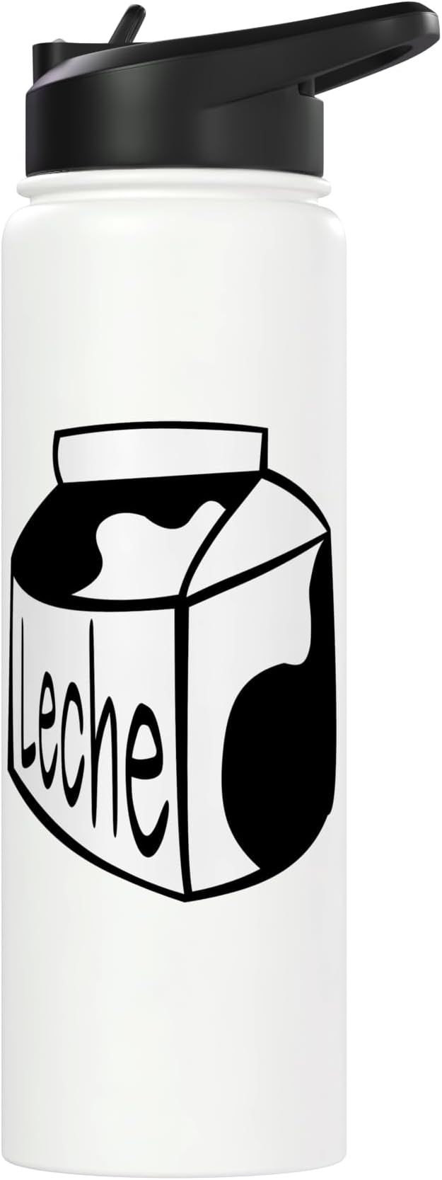Leche Spanish Milk Carton Dairy Lover Stainless Steel Insulated Water Bottle
