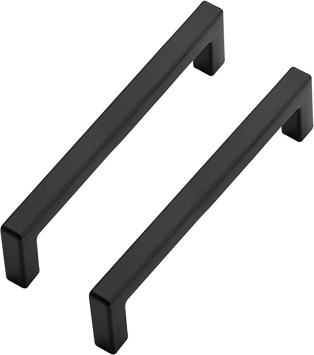 Ravinte 25 Pack Solid 4 Inch Center to Center Slim Square Bar Drawer Handles - Cabinet Hardware in Matte Black - Kitchen Handles and Pulls