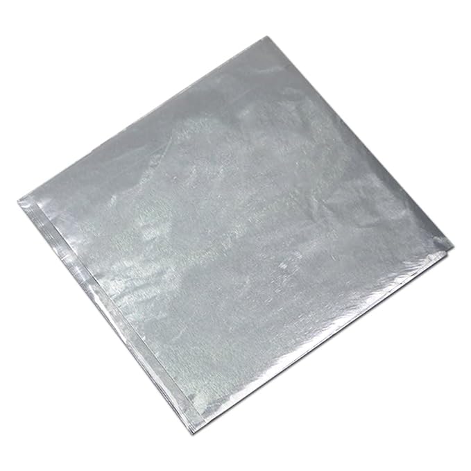 PABCK 500 Pcs 5 Colors Chocolate Candy Wrappers Aluminium Foil Wrapping Papers Square Sweets Lolly Paper Food Tin Foil Wrapper for Candy Packaging Decoration (7.87x7.87 inches)
